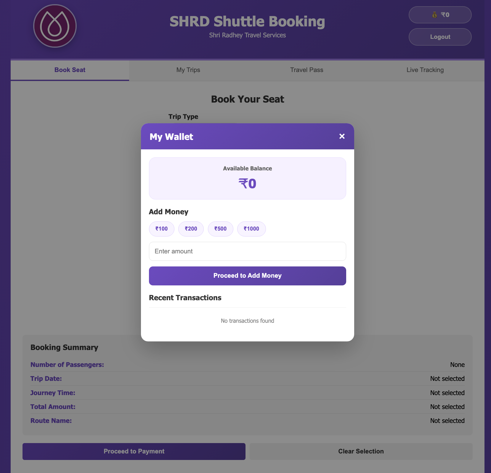 SHRDCabs – Shuttle Booking & Live Tracking Platform
